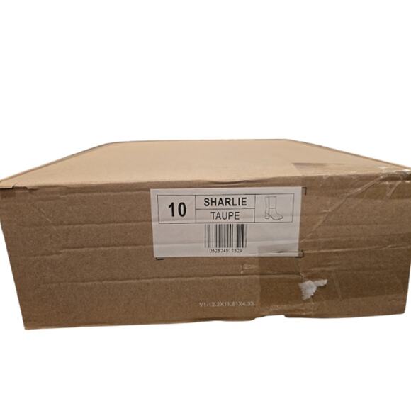 Journee Collection Sharlie Two-Tone Booties in Taupe New In Box Size 10 - Picture 2 of 7